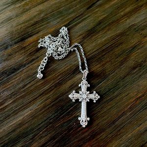 Silver cross necklace